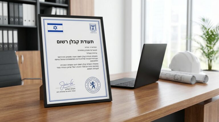 תעודת קבלן רשום: המדריך המלא לקבלה וחידוש 2026
